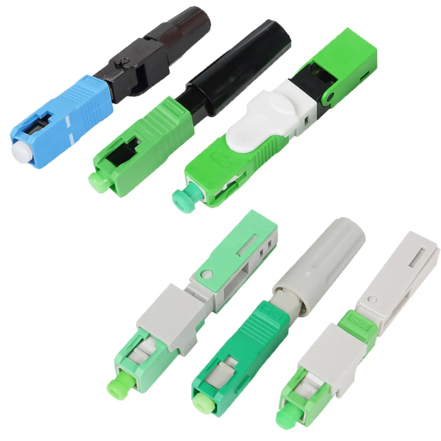High Quality ZXOFC Brand Fast Delivery SC UPC Fiber Optic Quick Connectors with 5 Year Warranty for CATV FTTH 3G IP Networks
