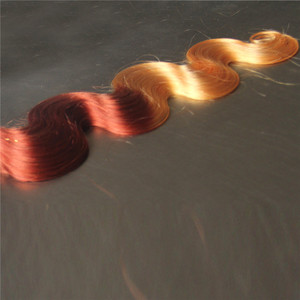 Extensiones de Cabello Humano con Tres Tonos de Color Ombre 6a 1B 33 27, Extensiones de Cabello Teñido Color Vino - Product Image 4