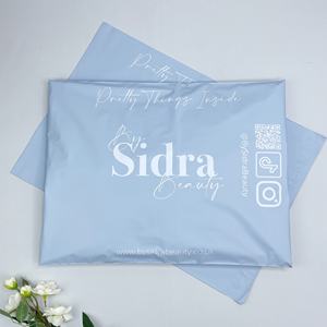 Brand Logo Matte Blue Courier Express <b>Bag</b> Customized Plastic Shipping <b>Bags</b> Poly Mailer <b>Bag</b> with Gold Printed - Product Image 4