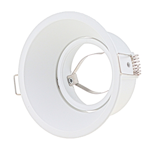 Carcasa Blanca para Downlight LED Empotrable, <span class=keywords><strong>Foco</strong></span> Antideslumbrante, Soporte Redondo para Lámpara de <span class=keywords><strong>Techo</strong></span> Empotrada GU10 MR16 Halógena - Product Image 1