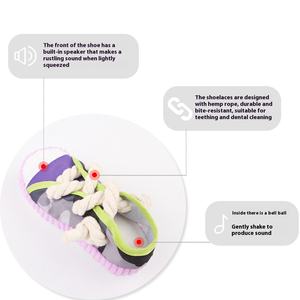 Ciabatte in cotone mimetiche color caramella per animali domestici pantofole vocali per cani giocattolo interattivo resistente ai morsi - Product Image 3