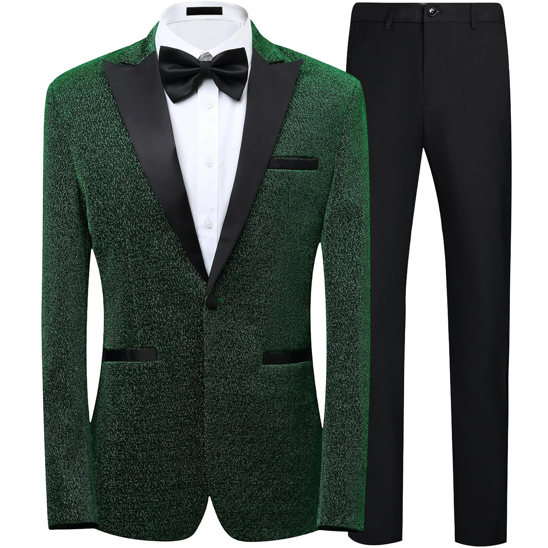 Green Top Black Pants