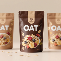 Sac d'emballage personnalisé pour céréales fruits avoine écrou refermable sac d'emballage plastique pour céréales petit déjeuner muesli en feuille d'aluminium