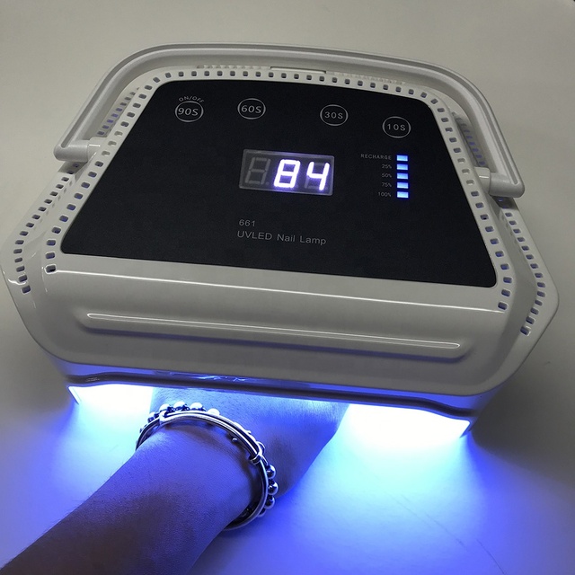 Cordless Dual Light Gel Dryer Sun UV LED Nail Lamp Rechargeable Professional Desk Nail Lamp for Salon Manicure