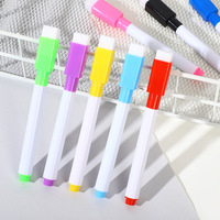 Marqueur effaçable à l'encre noire rechargeable non magnétique pour tableau blanc, stylo créatif à base d'eau, petite taille 11,5 mm, impression de LOGO publicitaire