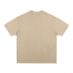 Camiseta de algodón Unisex 220 Gsm con logotipo impreso personalizado, camisetas con hombros caídos marrones, gran oferta, camiseta Boxy Fit - Product Image 2