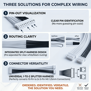 Fabrikant Molex JST 1.0mm 1.25mm Elektrische Draad Vrouwelijke Stekker JST SH ZH PH XH Aangepaste Kabel Draadboom - Product Image 3
