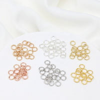 Composants d'accessoires de bijouterie : Anneau ouvert circulaire simple en or rempli 14K pour la fabrication de boucles d'oreilles et de bijoux DIY