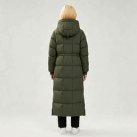 Veste d'hiver à capuche pour femmes AQTQ, fabricant de vêtements avec logo personnalisé, vêtements d'extérieur, parka extra longue pour femmes, manteau matelassé à bulles