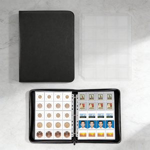 Handmade PU <b>Coin</b> Holder Album 200 Pockets 10 Page Waterproof Display Book for Collectors Badges Medallions Storage - Product Image 5