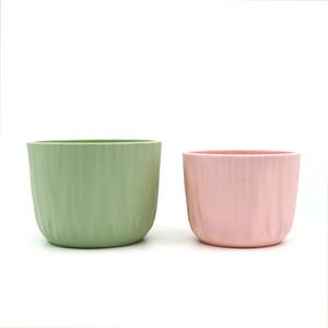 Yicai Modern Home Decor vaso da fiori modello in pietra cerchio artificiale piccola fioriera in plastica succulenta - Product Image 6