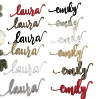 Cartes de lieu de mariage en or Noms découpés au laser en acrylique personnalisés Paramètres du nom de lieu Étiquettes de nom d'invité Signes de mariage