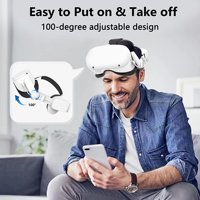 Sangle de tête de batterie 6000mAh de confort supérieur pour la charge Meta Quest 2 pour les accessoires VR pour les joueurs en boîte