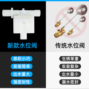 Válvula de Control de Nivel de Agua Totalmente Automática, Interruptor de Flotador para Torre de Agua/Tanque de Agua, Función de Cierre Automático, Válvulas de Control Completo - Product Image 5