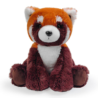 Peluche Panda Rouge Mignon et Moelleux, Jouet en Peluche Doux, Cadeau pour Enfants, Décoration d'Intérieur, Compagnon de Sommeil, Petit Oreiller en Peluche Panda