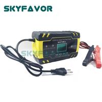 Chargeur de batterie intelligent portable 12V 24V 8A à impulsions pour batteries de voiture, camion et moto (réparation des batteries au plomb-acide)