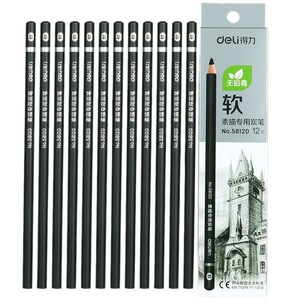Deli Sketching Charcoal Pencils Soft Medium Hard No.58120 58121 58122 Art Drawing Pencils For Students - Product Image 5