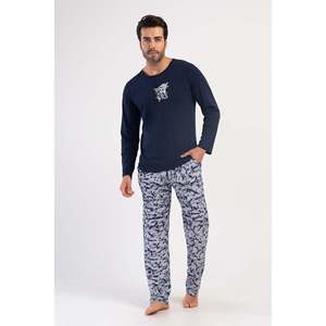 Conjunto de Pijama de Manga Larga con Cuello Redondo para Hombre, con Bolsillos, Ropa de Dormir, Conjunto de Bata de Seda y Algodón, Estilo Casual, Estampado con Logotipo Personalizado - Product Image 4