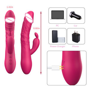 Sexspielzeug für Frauen, <span class=keywords><strong>Rabbit</strong></span>-<span class=keywords><strong>Vibrator</strong></span> aus körperfreundlichem Silikon, G-Punkt- und Klitorisstimulation, realistischer Dildo-<span class=keywords><strong>Vibrator</strong></span> für Erwachsene - Product Image 6