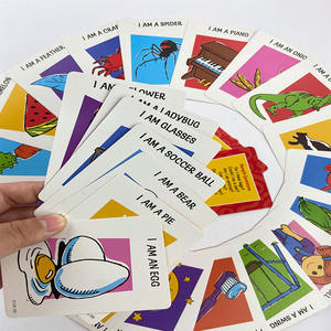 Jeu de table de jeu de société éducatif portable en papier personnalisé <span class=keywords><strong>jeux</strong></span> de cartes flash pour enfants fête de famille - Product Image 2