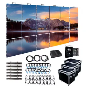 Panel lemari sewa papan reklame dudukan besar pabrikan panel Led P5 Display Led luar ruangan komersial pemasangan mudah