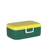 Boîte à lunch en plastique de qualité alimentaire 800 ml, à couche unique, étanche, compatible micro-ondes, réutilisable, avec couvercle à boucle, pour pique-nique