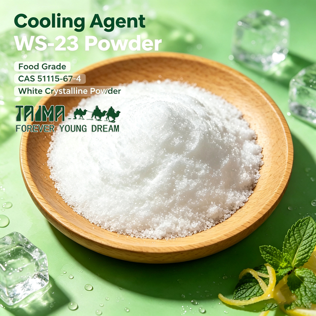 Food Grade Cooling Agent WS-23 Powder CAS 51115-67-4 White Crystal Powder for Candy Beverage Oral Care Food Additive