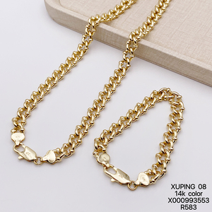 <span class=keywords><strong>Set</strong></span> Hip Hop XUPING: <span class=keywords><strong>Collana</strong></span> <span class=keywords><strong>e</strong></span> <span class=keywords><strong>Bracciale</strong></span> da <span class=keywords><strong>Uomo</strong></span> in Rame Placcato Oro 14K, Stile Cubano, alla Moda <span class=keywords><strong>e</strong></span> Personalizzato, per Commercio all'Ingrosso - Product Image 6