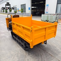 Camion benne sur chenilles diesel OKEMAN 2 tonnes avec moteur, pompe, boîte de vitesses Guli-18 – Mini transporteur compact pour petites exploitations agricoles