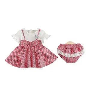 Baby Girls Clothing Sets 6-12 Months Baby Girl 2 Pieces Romper Dress With Baby Bloomers Summer Casual Dresses For Toddler Girls