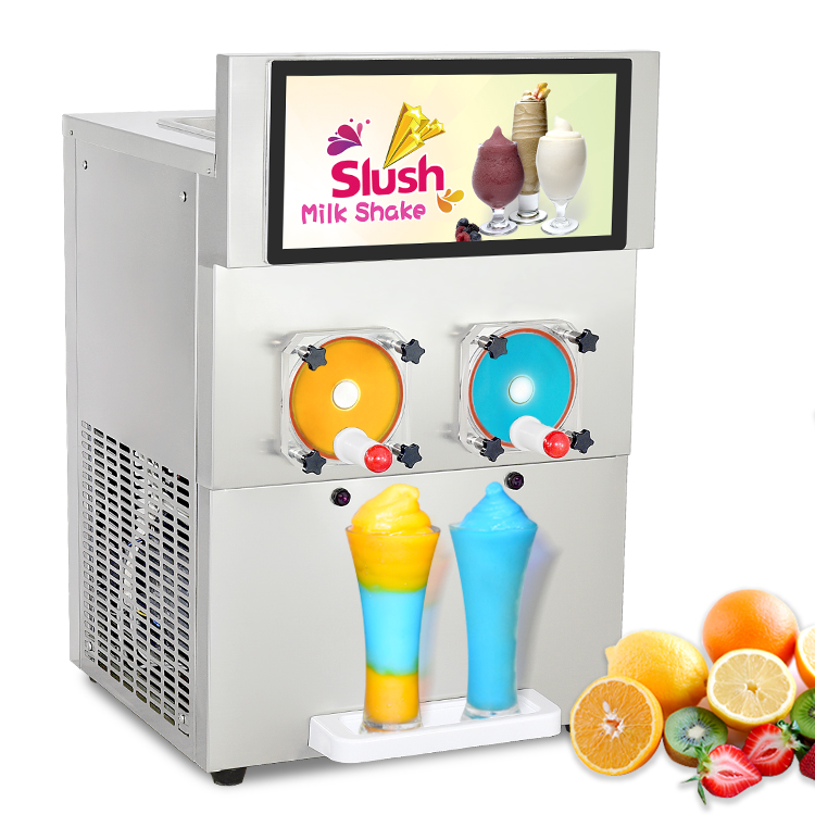 Máquina barata do slush da bebida congelada da margarita do tanque 2 comercial à venda