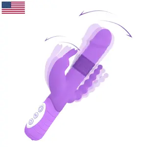 Toparc 7 Speed Vibrating Pull Beads Butt Plug 3 In 1 Clit Anal Stimulating Rabbit Vibrator