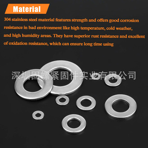 Baiguluo 304 Stainless Steel Flat Washers M2 M2.5 M3 M4 M5 M6 M8 M10 M12 Assortment Set 900 Pieces - Product Image 5