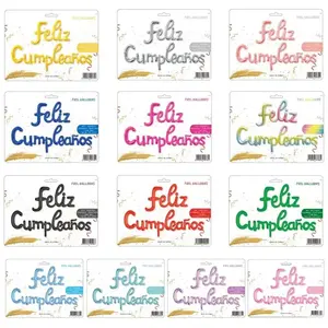 Carte d'emballage espagnol minuscule joyeux anniversaire Alphabet ensemble Feliz Cumpleanos espagnol fête d'anniversaire aluminium Film ballons