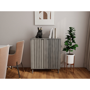 Modern <b>Kitchen</b> <b>Storage</b> Cabinet With Ribbed Design And Sleek Finish For Contemporary Spaces - Product Image 3