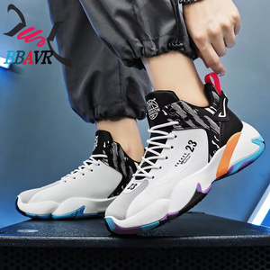 BBAVR High <b>Top</b> Basketball Shoes Men's Lace-Up <b>PVC</b>/PU Upper Breathable Mesh Lining EVA Midsole Rubber Outsole Cushioning All - Product Image 1