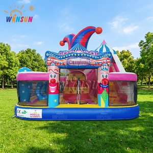 WINSUN Castillo Inflable al Aire Libre con Diseño de Payaso, Castillo Inflable con Trampolín - Product Image 1