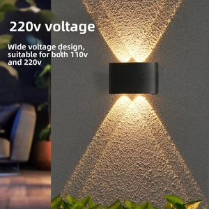 Projecteur mural LED en aluminium, étanche, 220V, pour extérieur, usage domestique, cour, villa, couloir, double tête, pour murs extérieurs - Product Image 2