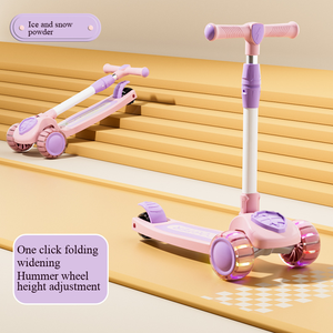 Trottinette Enfant Personnalisable 2-en-1 3-en-1 3 Roues en Plastique pour Filles et Garçons, 1-3-6-8 Ans, avec Siège et Pédales - Product Image 6