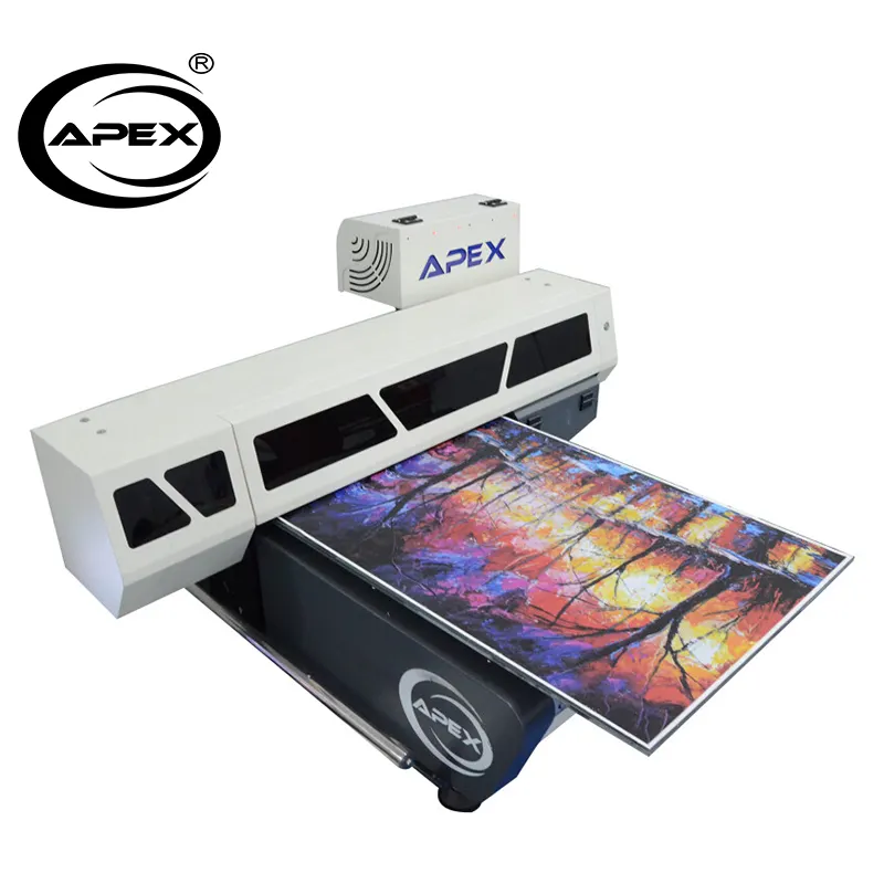 Apex Uv Printer Grootformaat UV6090 Led Flatbed Printers Uv Printer Machine