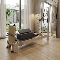 Tmax Wholesale Pilates Equipment Pilates Reformer pour Distributeurs, Reformer en Bois d'Érable Massif avec Tour, Logo et Couleurs Personnalisés, CE ISO