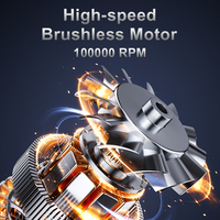 Ventilador Turbo Recargable USB Premium, Motor sin Escobillas, Potente Soplador de Polvo, Ventilador de Mano de ABS + Metal con Acabado Arenado