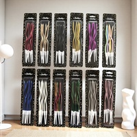 Bougies d'anniversaire ondulées métalliques, lot de 6, longues bougies torsadées pour la décoration de gâteaux, pour fêtes, mariages, célébrations, anniversaires