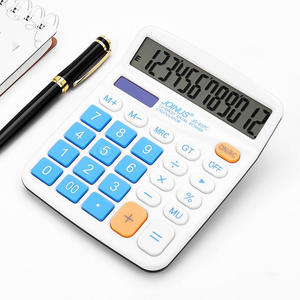 Calculatrice de bureau Joinus à 12 chiffres, double alimentation solaire et batterie, calculatrice financière de bureau avec fonction vocale, couleur blanche - Product Image 4