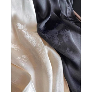 Women's Wide Leg Trousers High Waist Elastic Jacquard Satin Casual Pants Champagne Black Plus Size Spring Summer New Style - Product Image 2