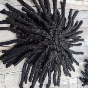 Base in pizzo pieno di alta qualità 100% capelli umani brasiliani remy durevole nero stile dreadlock Topper posticci parrucchino per <span class=keywords><strong>uomo</strong></span> - Product Image 4