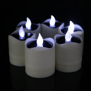 <b>Solar</b> <b>Candles</b> Light Tea Lamps Flicker <b>Candles</b> Flameless Outdoor Waterproof LED Light Halloween Home Decoration Supplies - Product Image 3