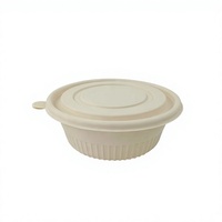 Bol à soupe jetable en amidon de maïs biodégradable et compostable de 600 ml, qualité alimentaire, écologique, vente en gros