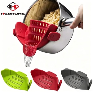 Heat Resistant Snap <strong>Strainer</strong> Food <strong>Pasta</strong> <strong>Strainer</strong> Colander Drainer Silicone Clip on <strong>Strainer</strong> for Fit All Pots Bowls Kitchenware - Product Image 1