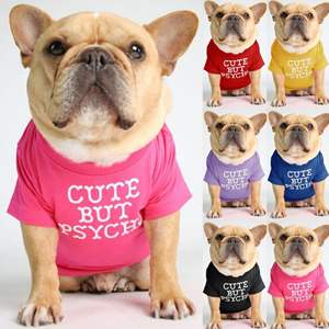Camiseta divertida con letras de Pugdog Bulldog, ropa de verano transpirable y humorística para perros pequeños - Product Image 3